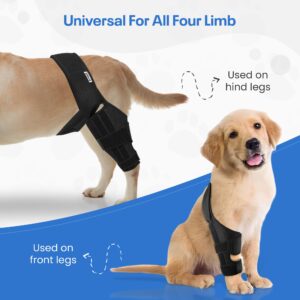 YSPet Premium Dog ACL Knee Brace for Torn ACL, CCL - Dog Knee Brace with Adjustable Straps -Universal for All Four Legs for Recovery and Stability