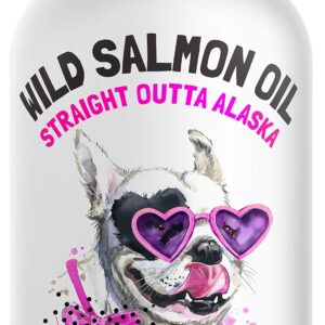 Wild Alaskan Salmon Oil for Dogs & Cats 32 oz and Allergy Relief Chews for Dogs & Immune & Digestive Supplement 120 Chews