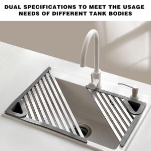 Foldable Triangle Roll-Up Dish Drying Rack Over The Sink Dish Drainer Drying Rack For Small Sink Corners Sink Organizer Kitchen Sink Accessories Space-Saving Rustproof Trivet Organizer With Sink Caddy