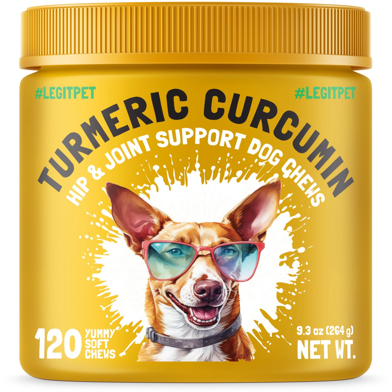 Wild Alaskan Salmon Oil for Dogs & Cats 32 oz and Turmeric Curcumin Hip & Joint Dogs Supplement Anti-Inflammatory Support for Arthritis & Mobility 120 Chews