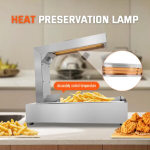 French Fry Warmer Food Heat Lamp Premium Food Warming Station for Perfectly Heated Fries and Fried Chicken, Ideal for Catering Events and Snack Stands