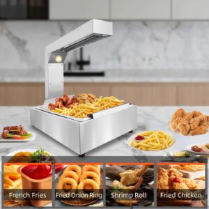 French Fry Warmer Food Heat Lamp Premium Food Warming Station for Perfectly Heated Fries and Fried Chicken, Ideal for Catering Events and Snack Stands