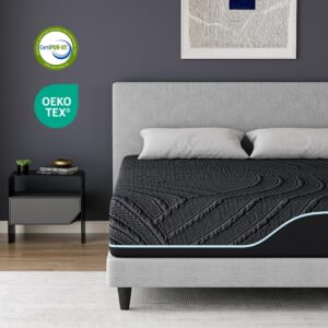 Dyonery King 14 Inch Memory Foam Mattress in a Box, Copper Gel Medium Mattress for Release Pressure, with Cooling Knit Fabric Cover, CertiPUR-US Certified Fiberglass Free, Made in USA, 76”x80”