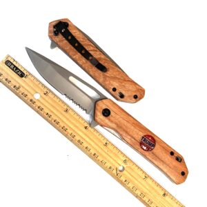 GOLDENSUN Trump 2024 President wood handle folding pocket knife GSE250WRED H