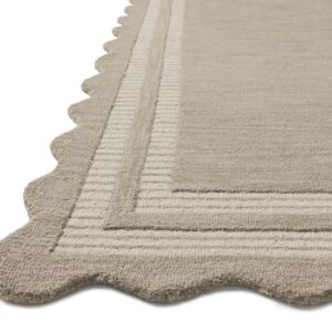 Loloi Chris Loves Julia Scottie Collection SCO-01 Fog/Ivory 2'-6" x 9'-9", .87" Pile Height, Runner Rug