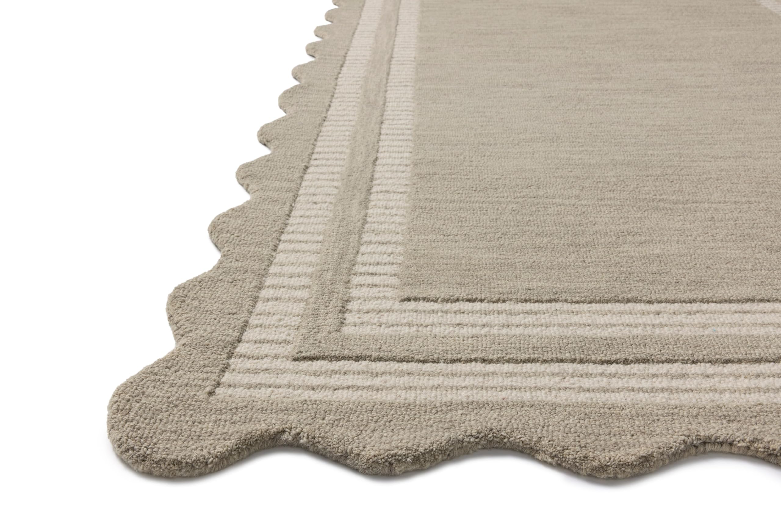 Loloi Chris Loves Julia Scottie Collection SCO-01 Fog/Ivory 2'-6" x 9'-9", .87" Pile Height, Runner Rug