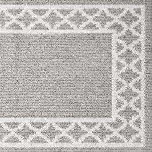 Nautica – Runner Rug | Indoor Runners for Hallways and Entry Rugs| Non-Slip and Non-Skid Entry and Kitchen Door Mat| Machine Washable Entryway Carpet Rugs | 30" x 120"| Trellis Light Grey