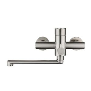 vnfocrqjh stainless steel kitchen brushed extension 2 functions wall-mounted bathtub mixing valve shower faucet hand spray(onluy faucet)