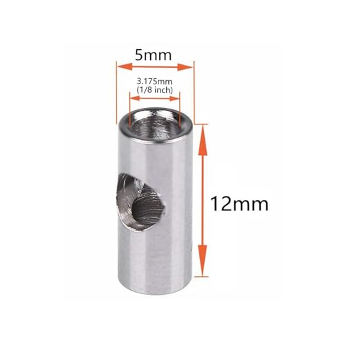 Motor Gear Shaft Steel Sleeve, 3.175mm to 5mm Compatible with 3650 550 540 Motor RC Model Car Boat Plane Ideal for Redcat ARRMA AXIAL Cars Boats