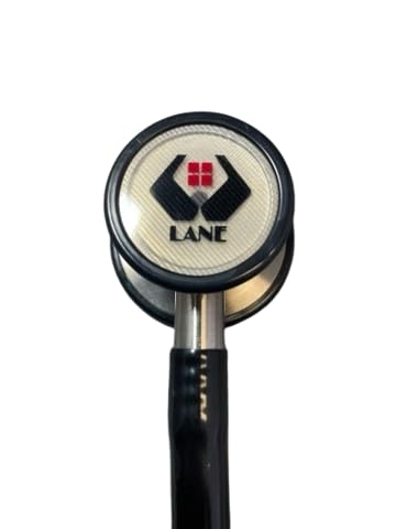 Lanescope Convertible Cardiology Stethoscope by Lane Instrument, Multiple Colors Available (Black)