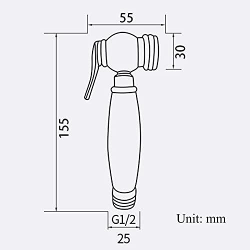 ZLOCYIVHE Hand Shower for Toilet Use Hand Held Toilet Bidet Sprayer Toilet Bidet Sprayer Set Brass Gold with Hose Cold Water Toilet Spray Gun Attachment