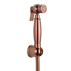 zlocyivhe toilet spray gun set handheld bidet sprayer for toilet bidet shower sprayer head with hose brass cold water wall mounted rose gold cloth diaper toilet sprayer kit