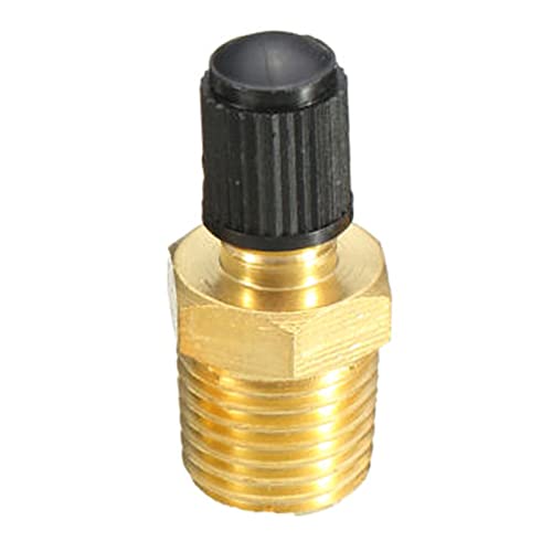 Zaagot 1/4" NPT for Tank for Anti-Corrosion Brass Schrader for Using with Air Compressor Tanks Fitting for Car Auto Brass