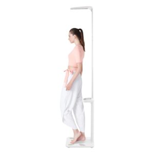 Digital Physician Scale, Professional Medical Scale, Ultrasonic Height and Body Fat Measurement Device, Smart Body Composition Analyzer, Suitable for Measuring Weight, BMI, Muscle, Bone, Calories