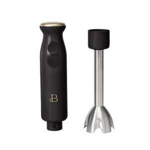 Beautiful 2-Speed Immersion Blender with Chopper & Measuring Cup, Black Sesame by Drew Barrymore