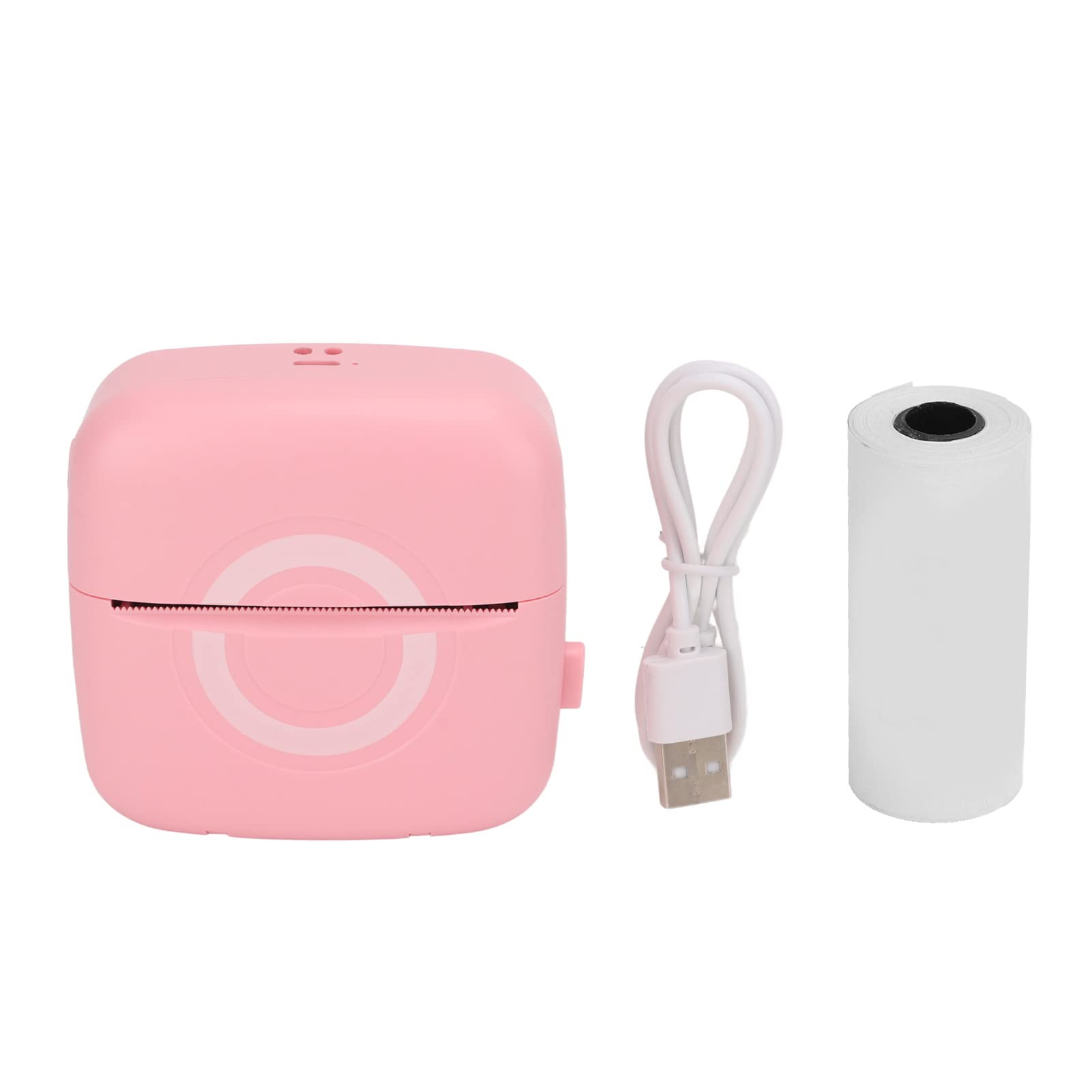 Lybunair Mini Bluetooth Thermal Printer Portable Handheld 200DPI USB Charging Smart Sticker Printer Pink