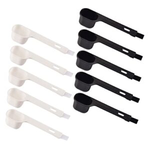 gririw 10pcs coffee spoon cleaning brush pp milk powder scoop coffee espresso maker measuring teaspoon recyclable spoon tea scoop coffee scoop condiment spoons kitchenware white nylon