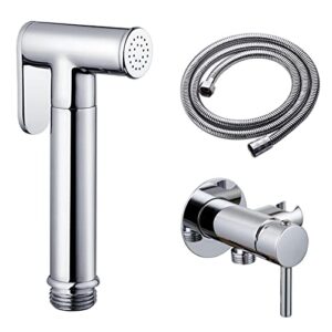 ZLOCYIVHE Hand Shower for Toilet Use Hand Held Toilet Bidet Sprayer Toilet Bidet Sprayer kit Brass with Hose Cold Water Chrome Toilet Spray Gun Set