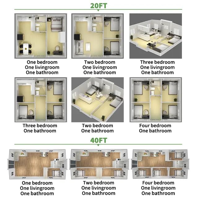 Customizable 2 & 3 BHK Portable Container Houses | Free Semi-Furnished Options