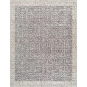 Livabliss x Our PNW Home Spokane Vintage Border Area Rug, 7'9" x 10', Charcoal/Tan