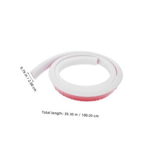 Angoily Water Strip Sink Flume Water Barrier Tub Dam Water Stopper for Shower Bath Tub Side Water Guard Wet Room Floor Barrier Kitchen Splash Guard Shower Dam Water Stopper White Tpe