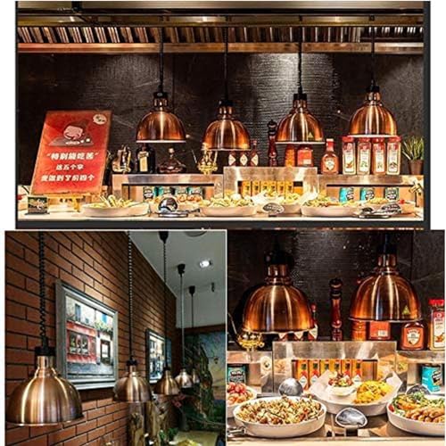 3Pcs Buffet Hanging Heat Lamps, 250W Buffet Food Heating Lamp with Telescopic Range 60-180cm for Buffet Kitchen Restaurant