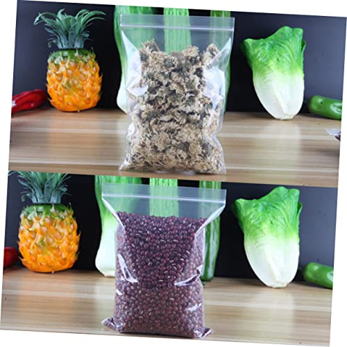 LABRIMP 100pcs Sealable Storage Bag Sealing Bags Proving Bag Zip Storage Bags Large Polythene Bags for Proving Clear Storage Bags Extra Large Freezer Bags Clear Poly Bags Pouch Food Bag