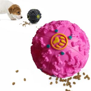 abkd pawcia giggle sound dog ball, giggle sound dog ball, pawcia giggle ball, interactive rolling ball dog toy, with fun squeaky wobble giggle sound-pink||m