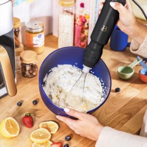 Beautiful 2-Speed Immersion Blender with Chopper & Measuring Cup, Black Sesame by Drew Barrymore