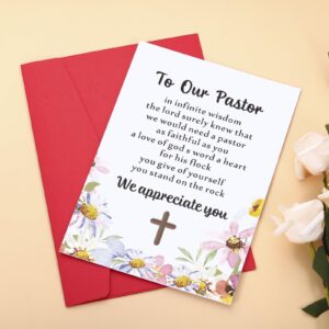 Pastor Appreciation Cards - Thank You Card Gifts for Pastor Appreciation Gifts for Men Women Baptism Christmas Birthday Gifts for Pastors Religious Christian Gifts for Him Her To Our Pastor Gift Ideas