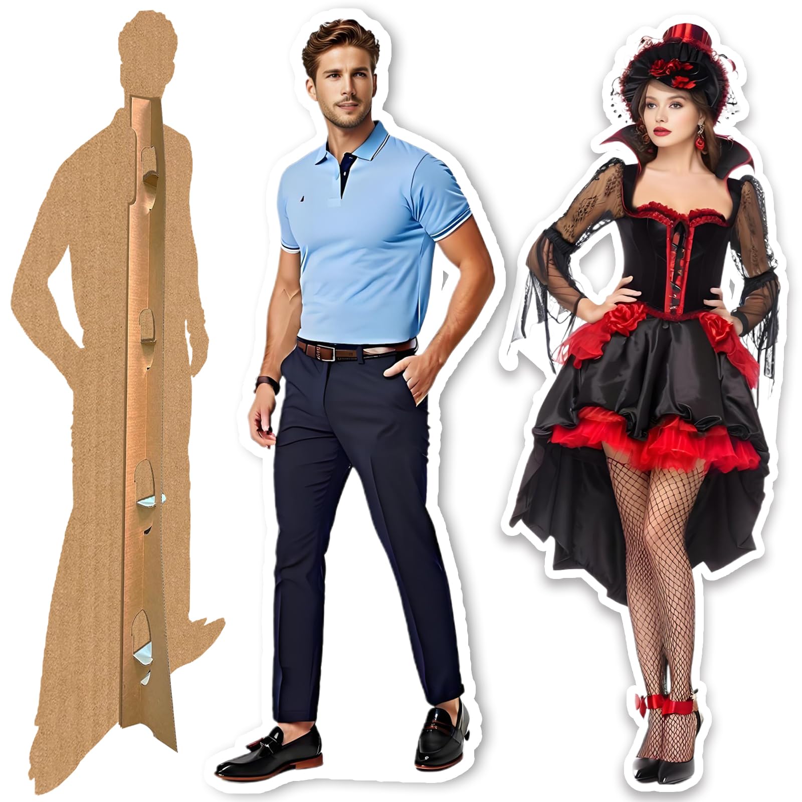 Custom Life Size Cardboard Cutout, 1-6 ft Personalized High Resolution Stand Up, Upload Photo, Perfect for Wedding, Graduation, Birthday, Events