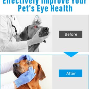 Dog Eye Drops, Natural Eye Wash Eye Rinse for Dogs Relief Dry Eyes/Pink Eye & Tear Stains, Soothe Eye Allergies Problems