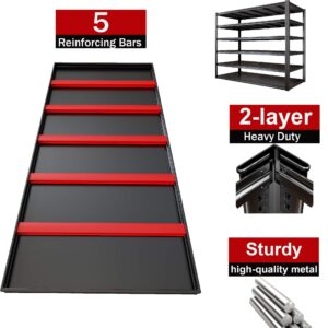 picvoss 6-Tier Garage Shelving Heavy Duty, 3200LBS Garage Storage Shelves, Adjustable Metal Shelving Unit,52" W x 24" D x 84" H, Industrial Shelving for Storage