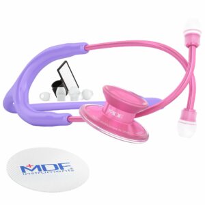 MDF Acoustica Lightweight Stethoscope for Doctors, Nurses, Students + MDF LUMiNiX Medical Professional Penlight