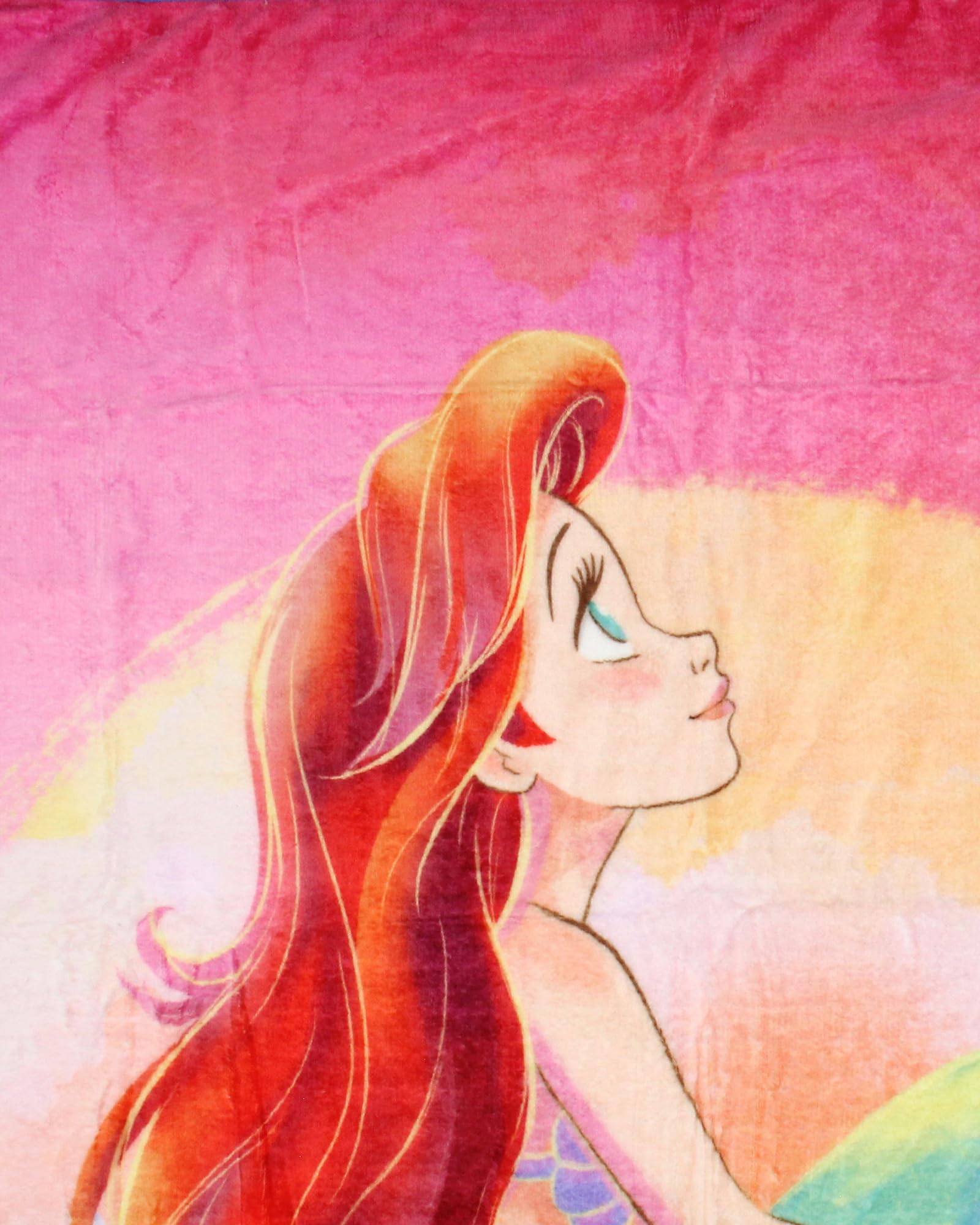 Disney The Little Mermaid Ariel Sunset Dreams Princess Throw Blanket 46" x 60" Soft Fleece Throw Blanket for Bed Couch