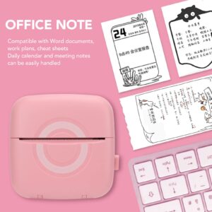 Lybunair Mini Bluetooth Thermal Printer Portable Handheld 200DPI USB Charging Smart Sticker Printer Pink