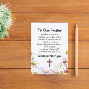 Pastor Appreciation Cards - Thank You Card Gifts for Pastor Appreciation Gifts for Men Women Baptism Christmas Birthday Gifts for Pastors Religious Christian Gifts for Him Her To Our Pastor Gift Ideas