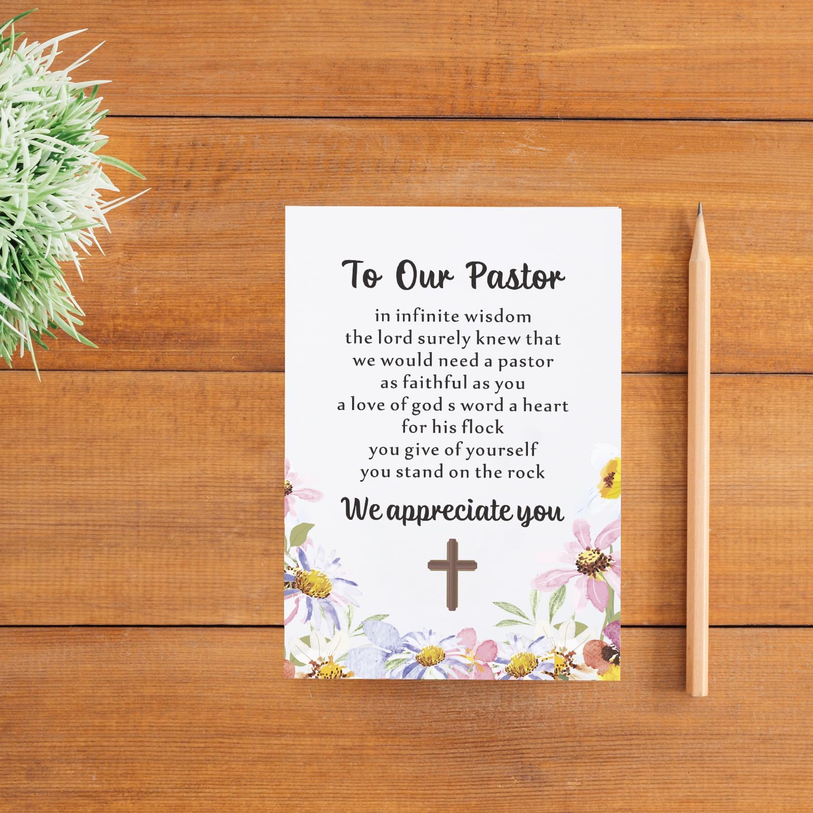 Pastor Appreciation Cards - Thank You Card Gifts for Pastor Appreciation Gifts for Men Women Baptism Christmas Birthday Gifts for Pastors Religious Christian Gifts for Him Her To Our Pastor Gift Ideas