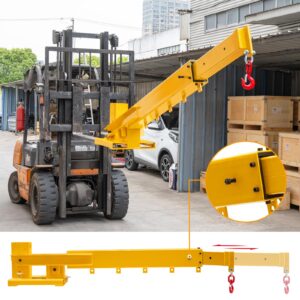 Towallmark 6000 lbs/3 Ton Adjustable Forklift Mobile Crane, Telescoping Design (83" - 149") for Warehouses, Factories, and Construction Sites