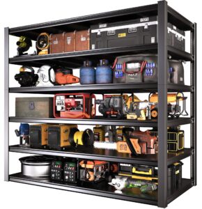 picvoss 6-tier garage shelving heavy duty, 3200lbs garage storage shelves, adjustable metal shelving unit,52" w x 24" d x 84" h, industrial shelving for storage