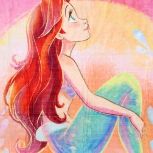 Disney The Little Mermaid Ariel Sunset Dreams Princess Throw Blanket 46" x 60" Soft Fleece Throw Blanket for Bed Couch