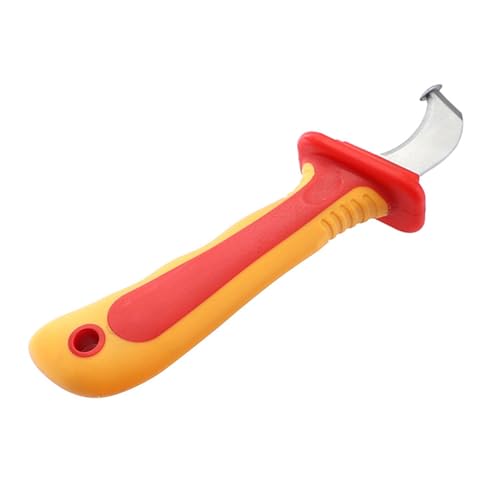 Insulated Dismantling Knife, 1000V Electricians Cable Stripping Knife, Anti Magnetic with comfortable handle, push or pull to remove sheath from cable, compact size, convenient