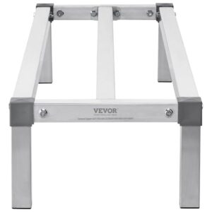 VEVOR Aluminum Dunnage Rack, 48” x 14” Commercial Food Floor Rack, 8” Off The Floor, 1000 lbs Capacity All-Welded Aluminum Storage Rack, for Storage in Restaurants, Kitchens, Garages and Vehicles