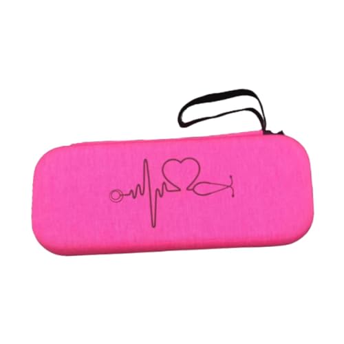 Bothyi Stethoscope Case Storage Bag Protective Carry Covers EVA Accessories Container Lightweight Organizer Stethoscope Carrying Bag, Pink and Black Pattern