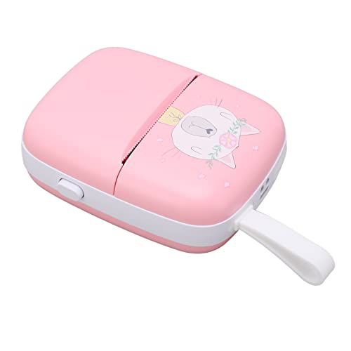 Febuliy Portable Printer,Tiny Printer,Portable Pink Mini Printer Hd with Multipurpose Bt Connection for Office and Home Use