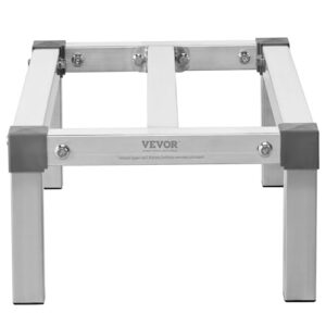 VEVOR Aluminum Dunnage Rack, 24” x 14” Commercial Food Floor Rack, 8” Off the Floor, 1000 lbs Capacity Adjustable Aluminum Storage Rack, for Storage in Restaurants, Kitchens, Garages and Vehicles