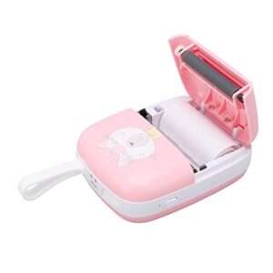 Febuliy Portable Printer,Tiny Printer,Portable Pink Mini Printer Hd with Multipurpose Bt Connection for Office and Home Use