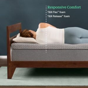 Tuft & Needle Mint Medium Plush King Size Adaptive Foam Mattress in a Box, Cooling Pressure Relief, Contouring Support, 100 Night Trial, Fiberglass Free, CertiPUR-US, 10-Year Limited Warranty