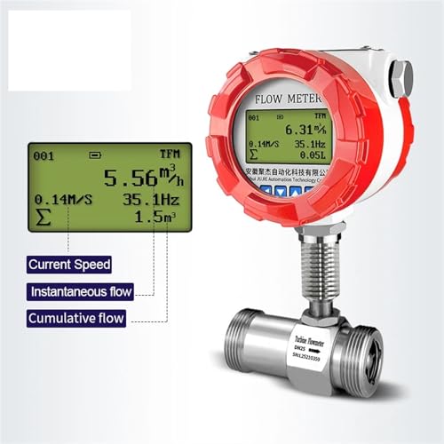 DN25 40 Water Flow Meter Turbine Flow Meter 1 inch Liqiud Oil Fuel Flowmeter LCD Display RS485 4-20mA(DN40)