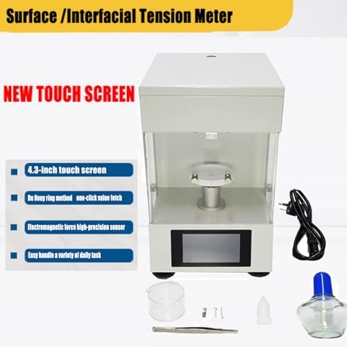 VTSYIQI Liquid Surface Tension Measurement Automatic Surface Tensiometer Liquid Surface Tensiometer with Platinum Loop Range 0 to 1000 mN/m Accuracy 0.1mN/m Real Time Display